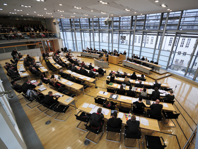 Blick in den Plenarsaal des Landtags von Sachsen-Anhalt